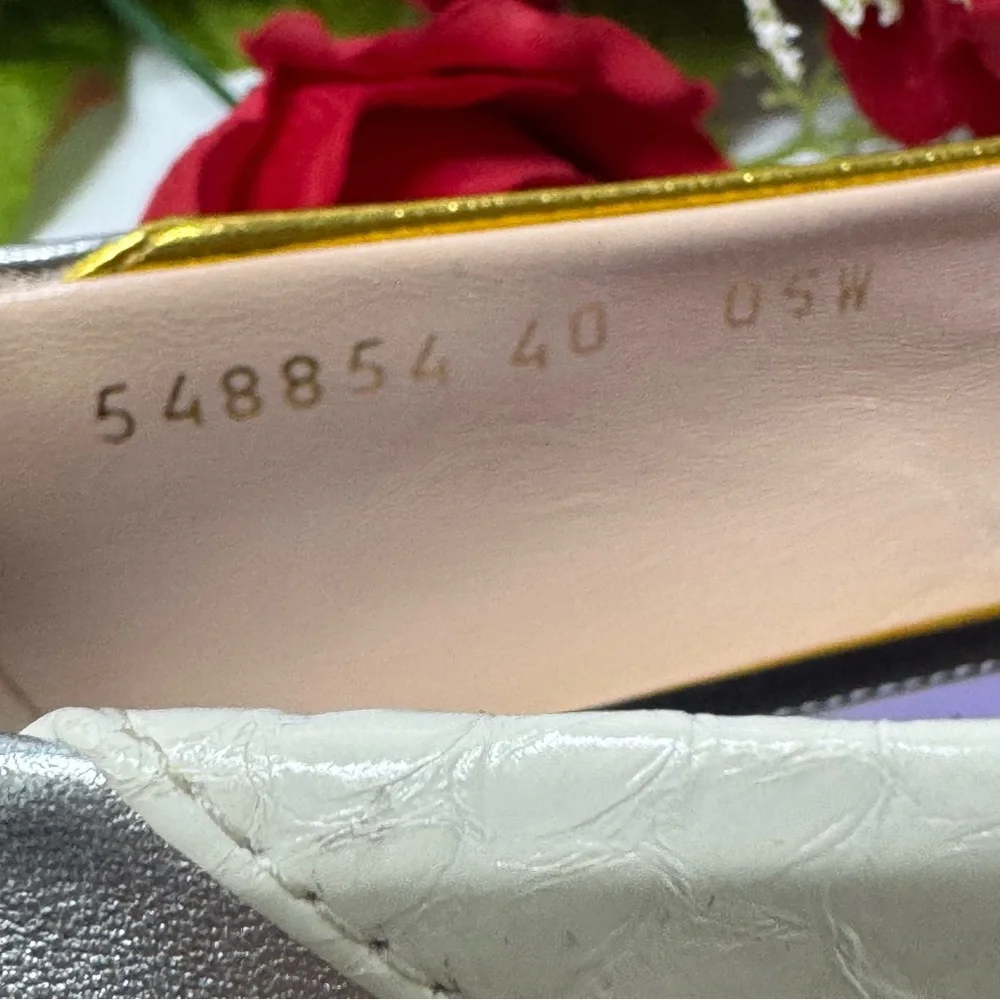 💎SALE $1200 GUCCI CRYSTAL GG WAXEL HEELS - Picture 12 of 14